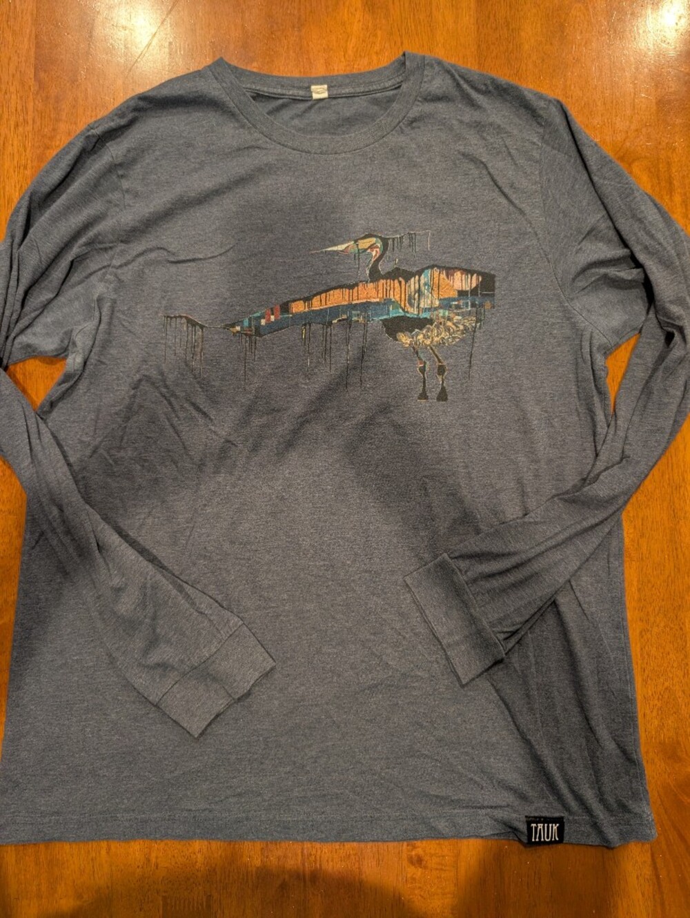 Tauk Tour T-Shirt Slate Blue Music Merch Jamband Tee Size XL Long Sleeve